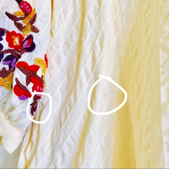 Theme Boutique Embroidered Puff Sleeve Peasant Top - Picture 9 of 9